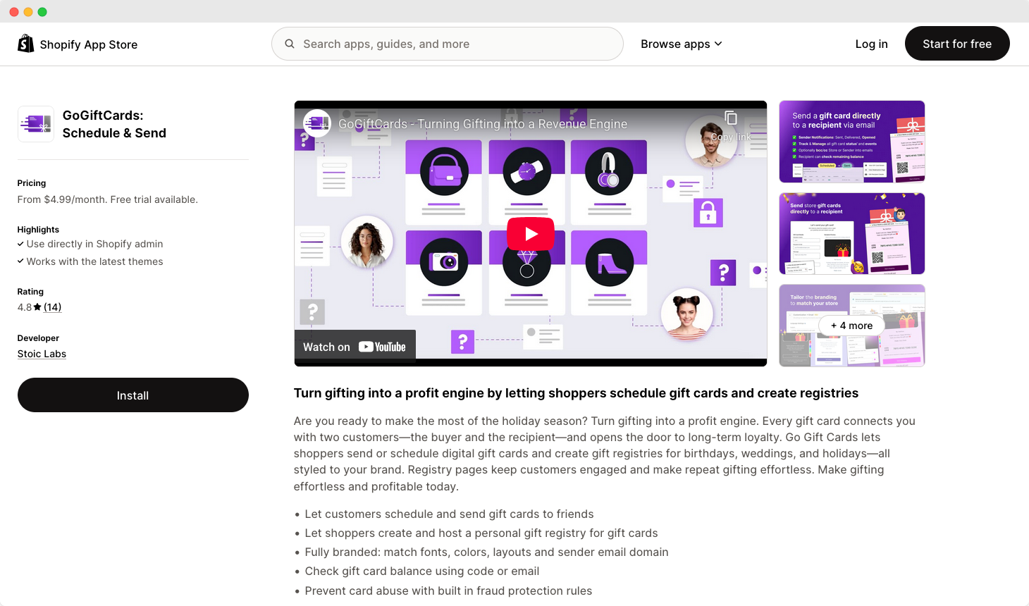 Go Gift Cards App Store Page Screenshot